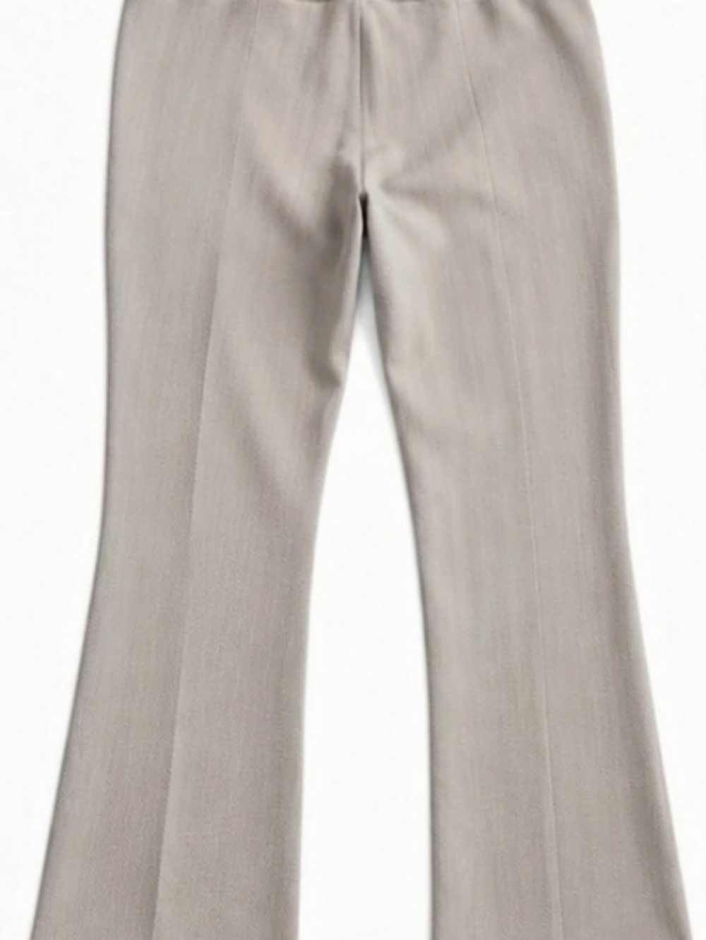 Athleta Women's XL Gray Herringbone Textured Pants Pull On Stretch Straight Leg
